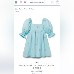 DISNEY ARIEL PUFF SLEEVE DRESS by JANIE AND JACK